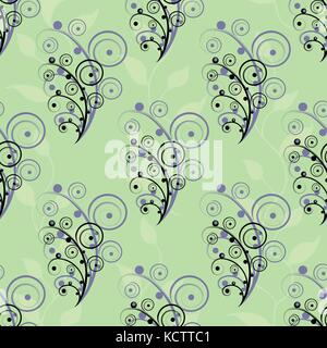 Abstract seamless elementi floreali Illustrazione Vettoriale