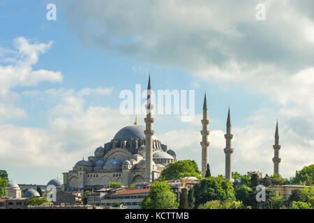 La Moschea di Suleymaniye esterno, Istanbul, Turchia Foto Stock