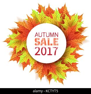 Foglie di autunno. brillanti colori d'autunno foglie di acero. modello fo Illustrazione Vettoriale