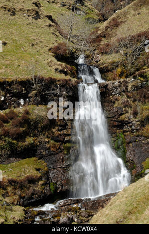 La seconda cascata più alto su nant llyn y. Foto Stock