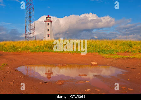 Capo nord faro, Capo nord, Prince Edward Island, Canada Foto Stock