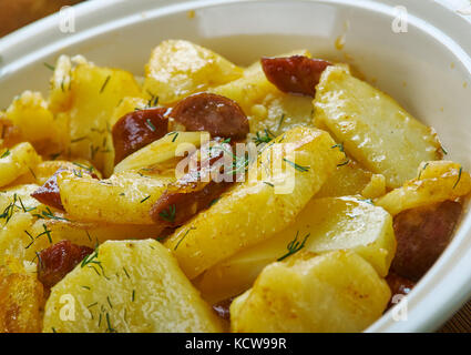 Bratkartoffeln - stile tedesco patate fritte Foto Stock