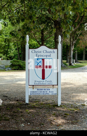 La Chiesa di Cristo, Kingston parrocchia episcopale, 320 Williams Wharf Road, Mathews, Virginia Foto Stock