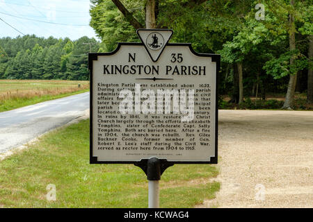 La Chiesa di Cristo, Kingston parrocchia episcopale, 320 Williams Wharf Road, Mathews, Virginia Foto Stock