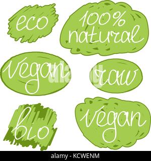 Vegano vettore giorno colorfull illustrazione set. Illustrazione Vettoriale