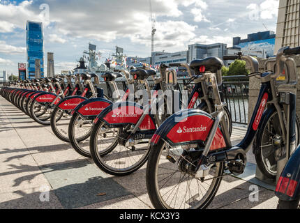 London bike a canary wharf Foto Stock