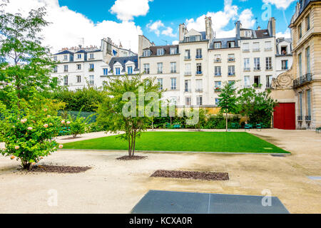 Il giardino del museo di Picasso a Parigi, Francia Foto Stock