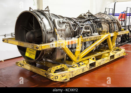 Una Rolls-Royce/SNECMA Olympus 593 motore a Yorkshire Air Museum, Elvington, Inghilterra. Questo è stato il motore che powered Concorde. Foto Stock