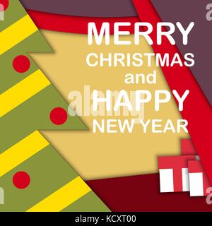 Natale e Anno Nuovo vacanze vettore a tema sfondo astratto, materiale di design. Illustrazione Vettoriale