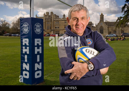 Vasca da bagno RFC coach Sir Ian McGreechan presso il bagno di allenamento a casa Farleigh, Farleigh Hungerford. Foto Stock