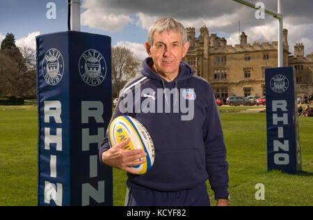 Vasca da bagno RFC coach Sir Ian McGreechan presso il bagno di allenamento a casa Farleigh, Farleigh Hungerford. Foto Stock