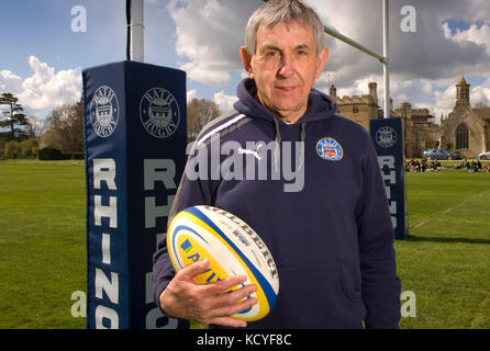 Vasca da bagno RFC coach Sir Ian McGreechan presso il bagno di allenamento a casa Farleigh, Farleigh Hungerford. Foto Stock