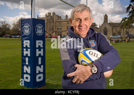 Vasca da bagno RFC coach Sir Ian McGreechan presso il bagno di allenamento a casa Farleigh, Farleigh Hungerford. Foto Stock