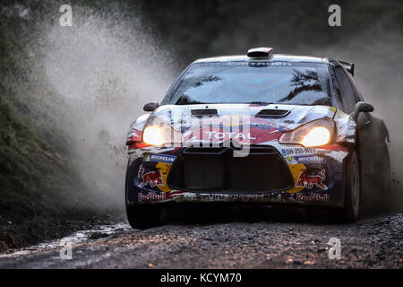 Stéphane Lefebvre al Galles World Rally Championship (WRC) Rally GB in Galles, Regno Unito Foto Stock