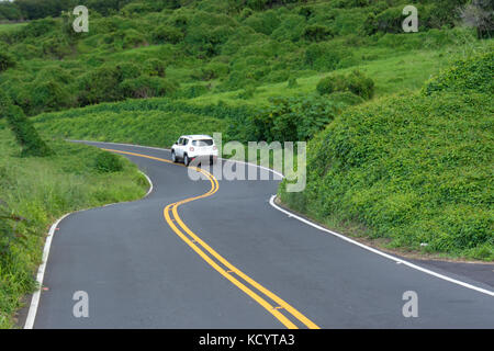 Piilani autostrada, Upcountry Maui, Hawaii, STATI UNITI D'AMERICA Foto Stock