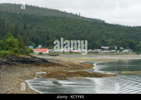 , Skidegate Haida Gwaii, precedentemente noto come Queen Charlotte Islands, British Columbia, Canada Foto Stock