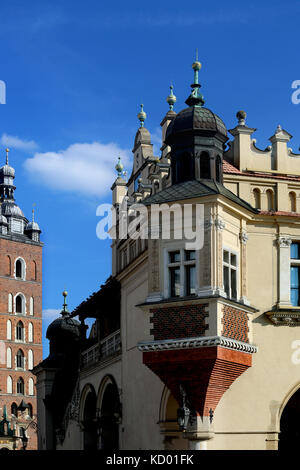 Panno sukiennice hall, Rynek Glowny, Cracovia in Polonia Foto Stock