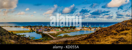 Gran Roque los roques venezuela panoramic Foto Stock