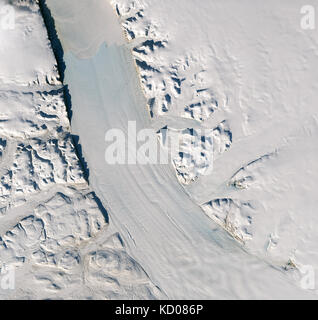 Immagine satellitare della Petermann Glacier, Groenlandia Foto Stock