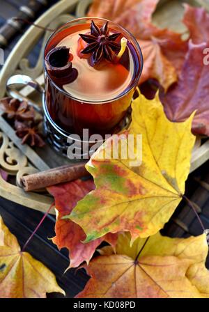 Bevanda calda con rosa canina, аpple, anice e cannella Foto Stock