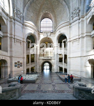 Nuovo municipio di vista interna del municipio, foyer, Hannover, Bassa Sassonia, Germania Foto Stock