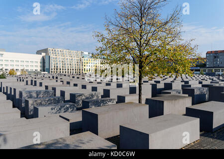 Il memoriale dell'Olocausto a Berlino, Germania Foto Stock