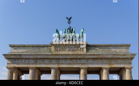 La Porta di Brandeburgo a Berlino, Germania Foto Stock