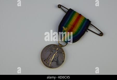 Ww1 britannico Medaglia Vittoria Foto Stock