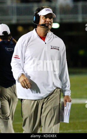 Ncaafb. Il 7 ottobre, 2017. Florida Atlantic Owls head coach Lane Kiffin durante la Florida Atlantic University gufi vs Old Dominion monarchi gioco a SB Ballard Stadium in Norfolk, Virginia Florida Atlantic beat Old Dominion 58-28. Jen Hadsell/CSM/Alamy Live News Foto Stock