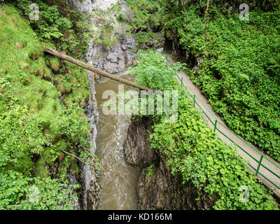 Breitachklamm gorge, vicino a Oberstdorf, Baviera, Allgäu, Allgaeu, Germania Foto Stock