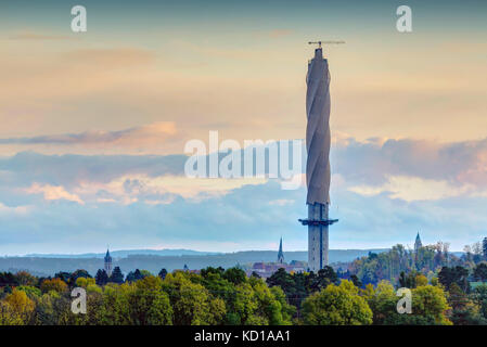 Torre di prova per ascensori a Rottweil, Baden-Wuerttemberg. Foto Stock