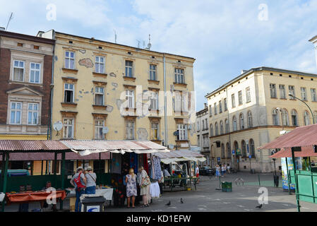 Cracovia in Polonia-agosto 3, 2017: non definito di persone a Cracovia il quartiere ebraico Foto Stock