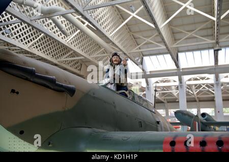 Hawker Hurricane in mostra presso il Museo Imperiale della Guerra Foto Stock