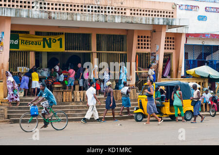 Mercato centrale, hellville, nosy be, madagascar Foto Stock