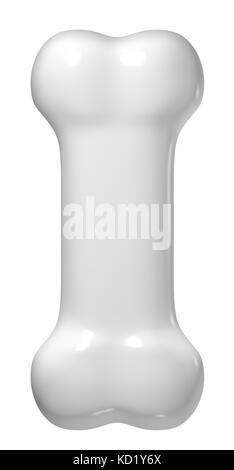 Osso isolato su sfondo bianco. L'immagine include il TRACCIATO DI RITAGLIO per rimuovere lo sfondo Foto Stock
