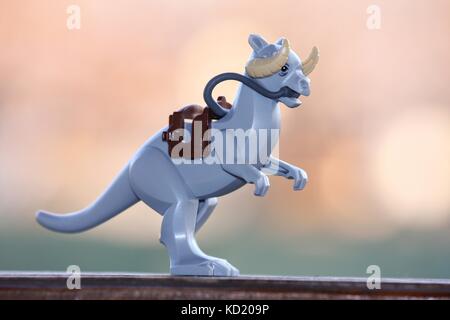 Lego Star Wars Tauntaun minifigure. Animale dal pianeta Hoth. Foto Stock