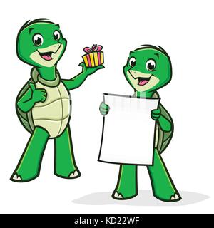 Cartoon tartarughe Illustrazione Vettoriale