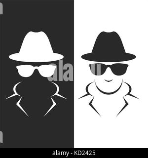 Agente infiltrato o spy - detective privato icona Illustrazione Vettoriale