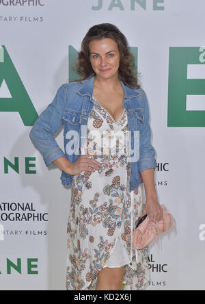 Hollwood, Ca. 09th ottobre 2017. Lauren White, In Occasione Della Prima Edizione Del National Geographic Documentary Films, "Jane" Presso L'Hollywood Bowl In California, Il 09 Ottobre 2017. Credito: Faye S/Media Punch/Alamy Live News Foto Stock