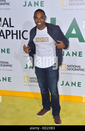 Hollwood, Ca. 09th ottobre 2017. Jason George, In Occasione Della Prima Edizione Del National Geographic Documentary Films, "Jane" All'Hollywood Bowl In California, Il 09 Ottobre 2017. Credito: Faye S/Media Punch/Alamy Live News Foto Stock