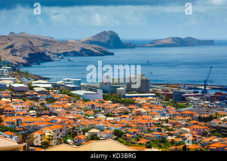 Città costiera di vista. Foto Stock