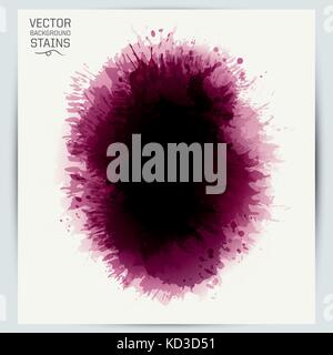 Colore di sfondo le macchie di vino. sfondo vettoriale Illustrazione Vettoriale