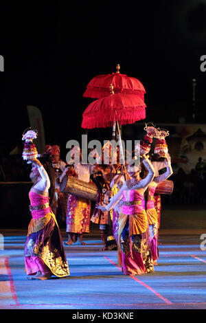 Danza tradizionale da Bali, Indonesia. Foto Stock