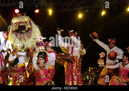 Barong dance da Bali, Indonesia. Foto Stock