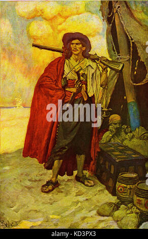 Pirati, illustrazione di Howard Pyle Foto Stock