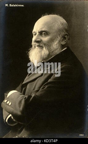 Alexeievi Mily Balakirev - ritratto come un uomo vecchio. Il compositore russo (1837-1910). Foto Stock