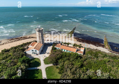 Phare des baleines, faro, ile de re, nouvelle-Aquitaine, francese la westcoast, Francia, Foto Stock