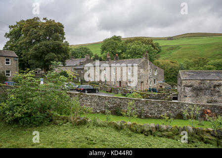 Il remoto villaggio di Keld nell'Upper Swaledale, nel North Yorkshire, in Inghilterra. Foto Stock
