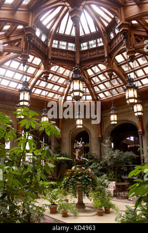 Il giardino di inverno camera in Biltmore Estate. Asheville, North Carolina. Foto Stock