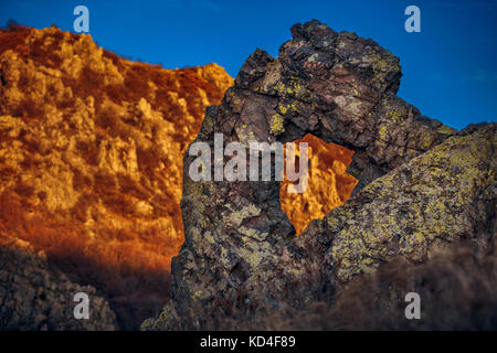 Formazione di roccia "halkata' formazioni rocciose del parco "pietre blu'.sliven,Bulgaria. Foto Stock